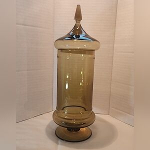 Amber Glass Apothecary Jar